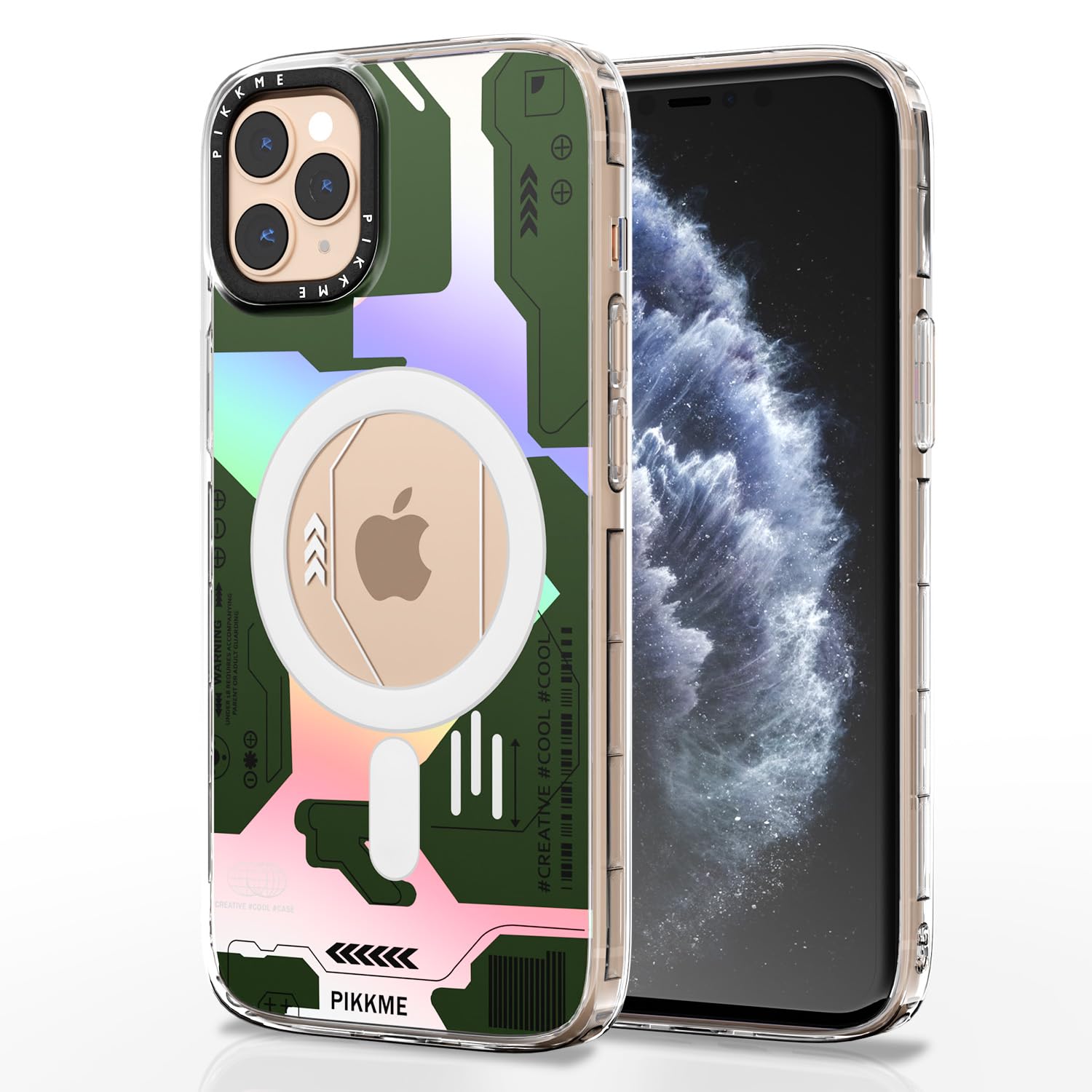 Pikkme iPhone 11 Pro Max Printmagsafe Back Cover (Green)
