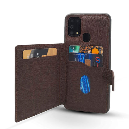 Pikkme Samsung M31 Wallet dark brown mobile cover