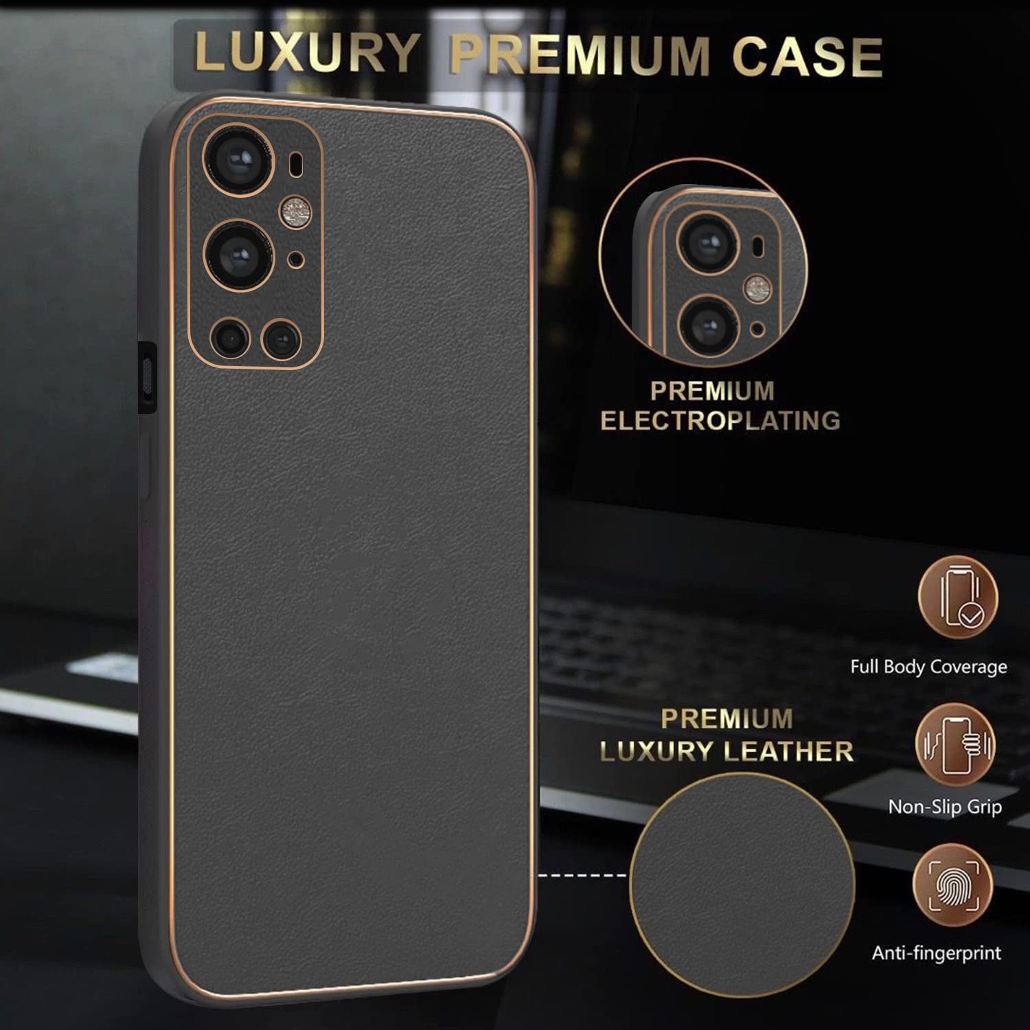 OnePlus 9 Pro 5G Chrome back cover in black by Pikkme – photo 4