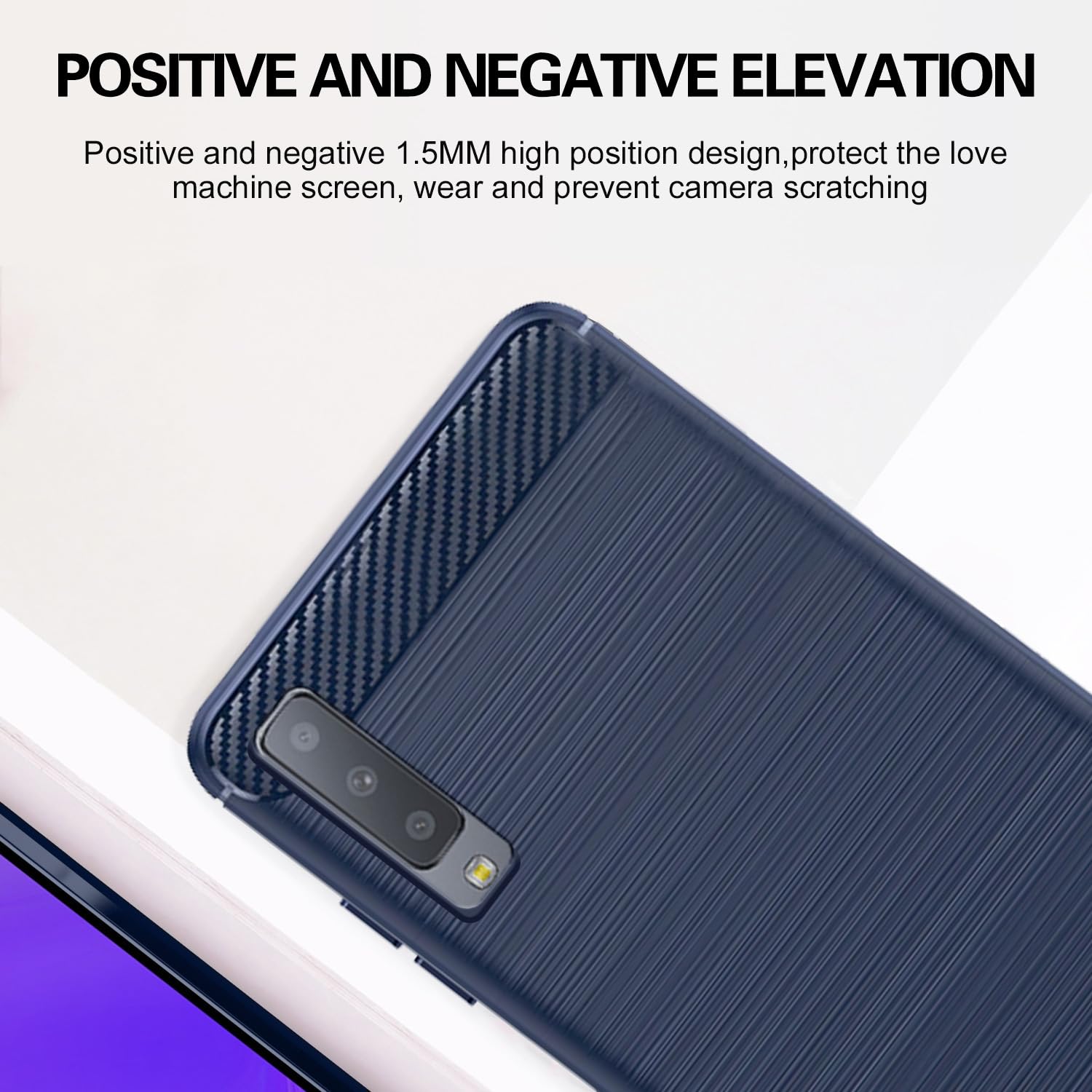 Samsung A7 2018 Hybrid phone cover in blue by Pikkme – photo 6