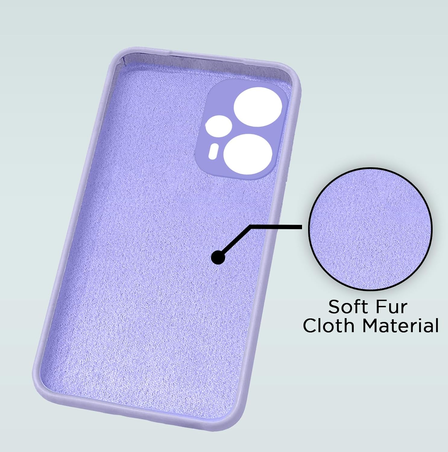 Pikkme Poco F5 5G Soft Matte Silicone Shockproof Case (Purple)