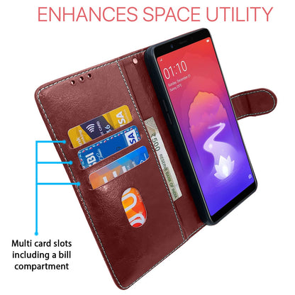 Realme 1 mobile flip cover in brown & coffee by Pikkme – photo 3
