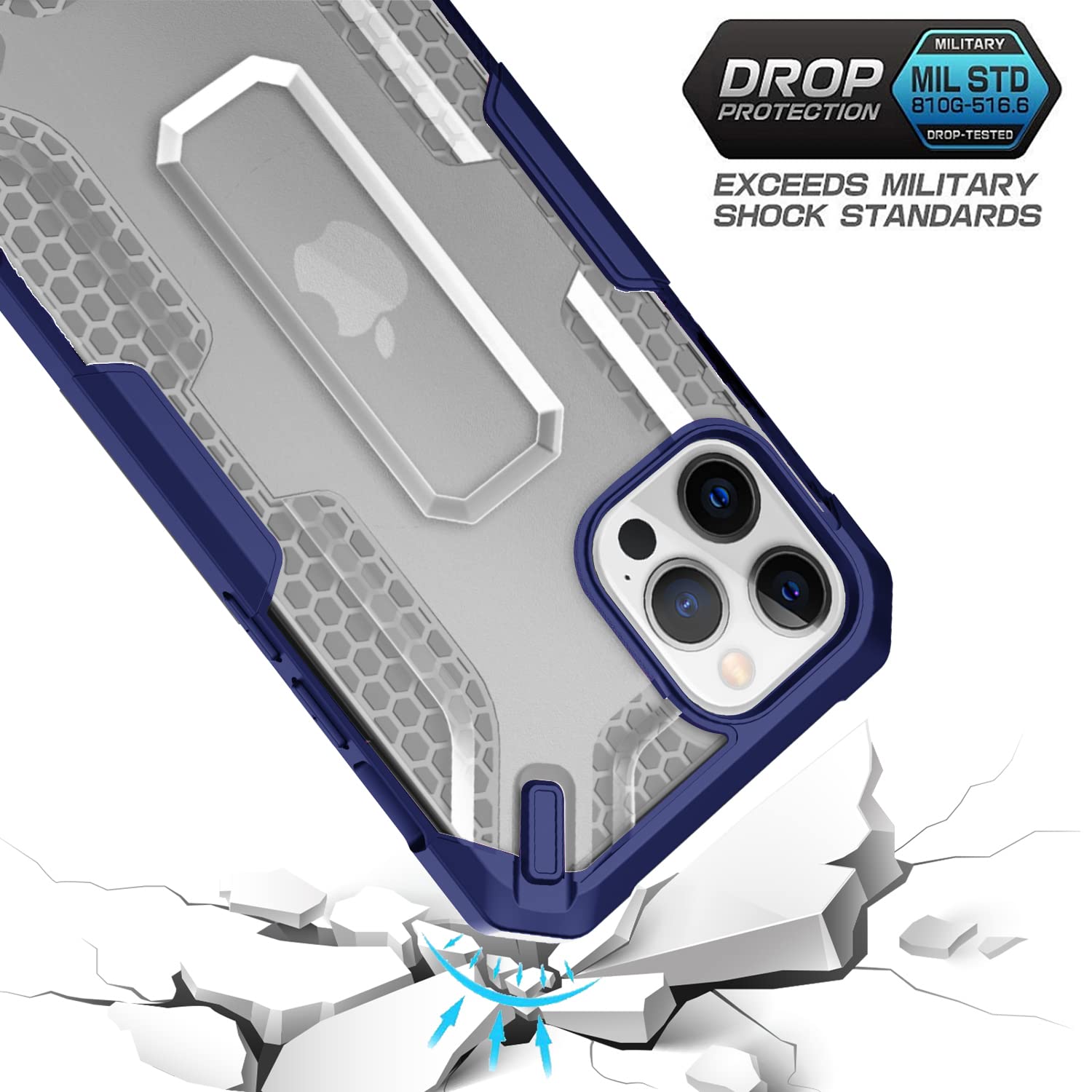 Pikkme blue Tough Armor mobile cover for iPhone 13 Pro Max – photo 5
