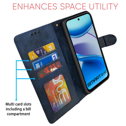 Pikkme navy & light blue Magnetic flip cover for Infinix Smart 9 – photo 5