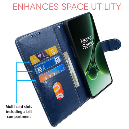 OnePlus Nord 3 5G Magnetic mobile flip cover in blue & brown by Pikkme – photo 3