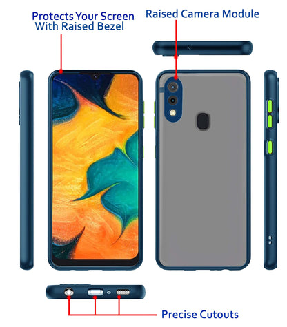 Pikkme blue Matte mobile back cover for Samsung A20/A30/M10s – photo 3