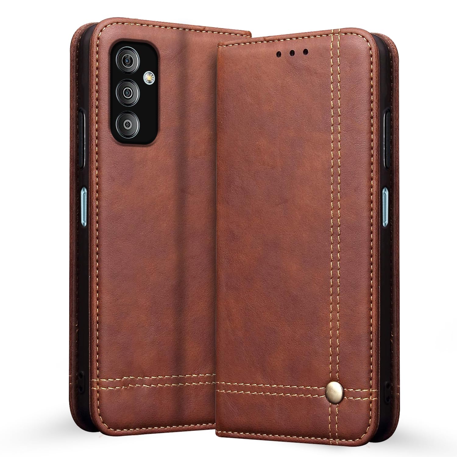 Samsung Galaxy F23 5G  Magnetic Flip Cover  -Brown