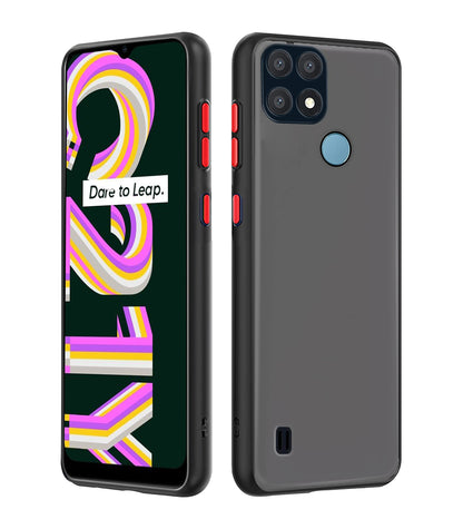 Black Hybrid mobile cover for Realme C21 – Pikkme