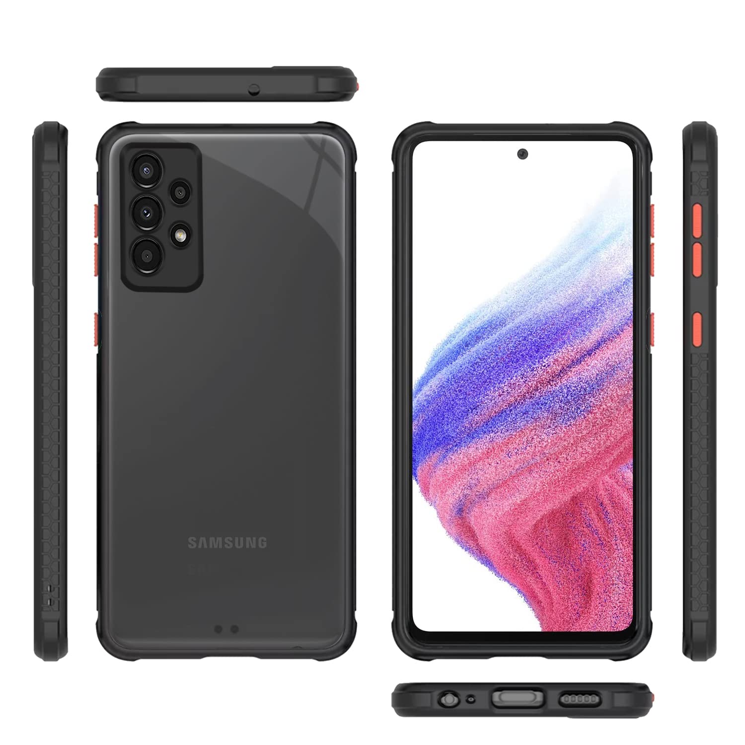 Samsung A53 5G Clear phone cover in black by Pikkme – photo 6