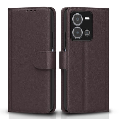 Pikkme coffee Wallet flip case for Vivo Y35