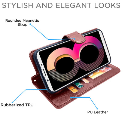 Pikkme Oppo A83 Vintage Flip Cover (Brown)