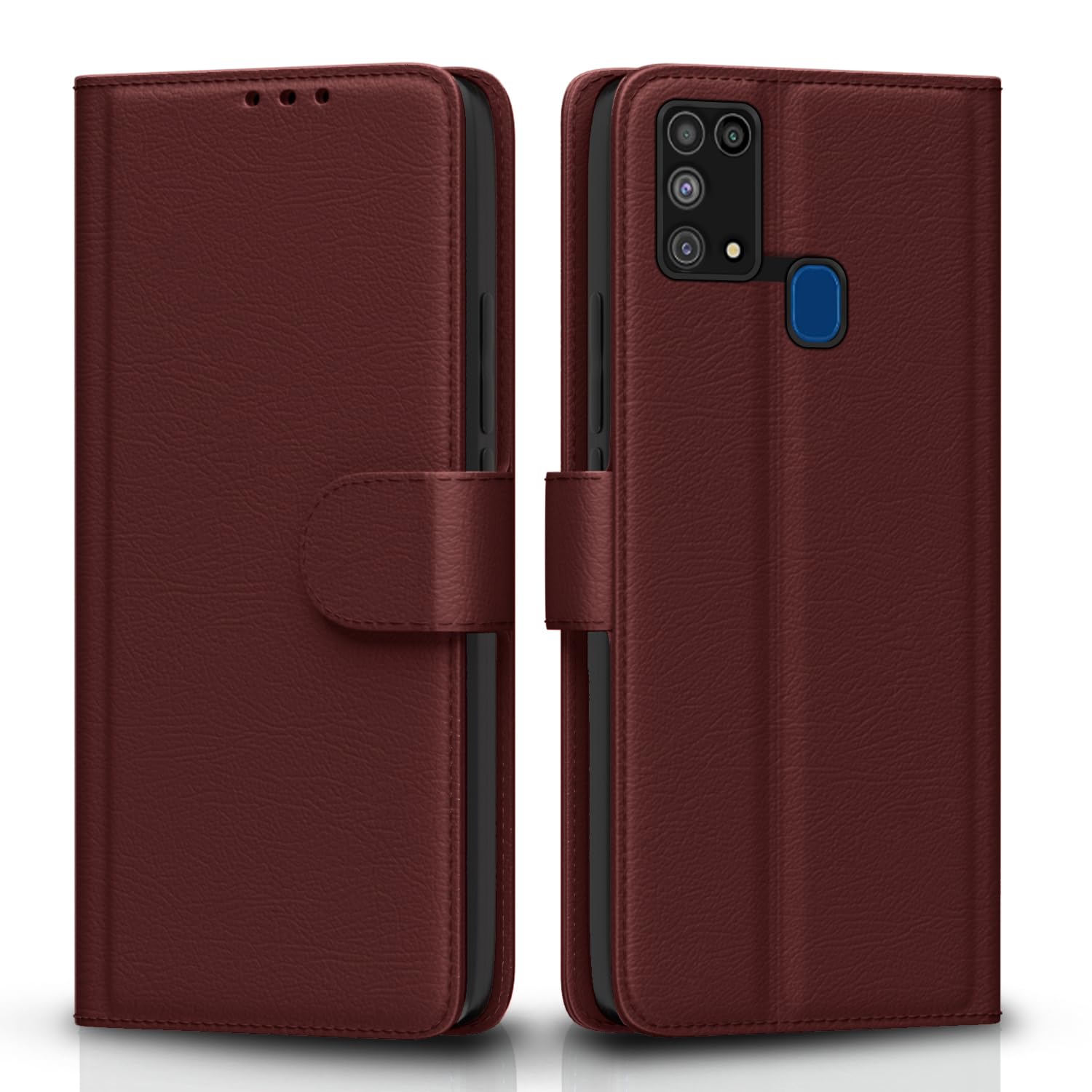 Pikkme Samsung F41 brown flip case