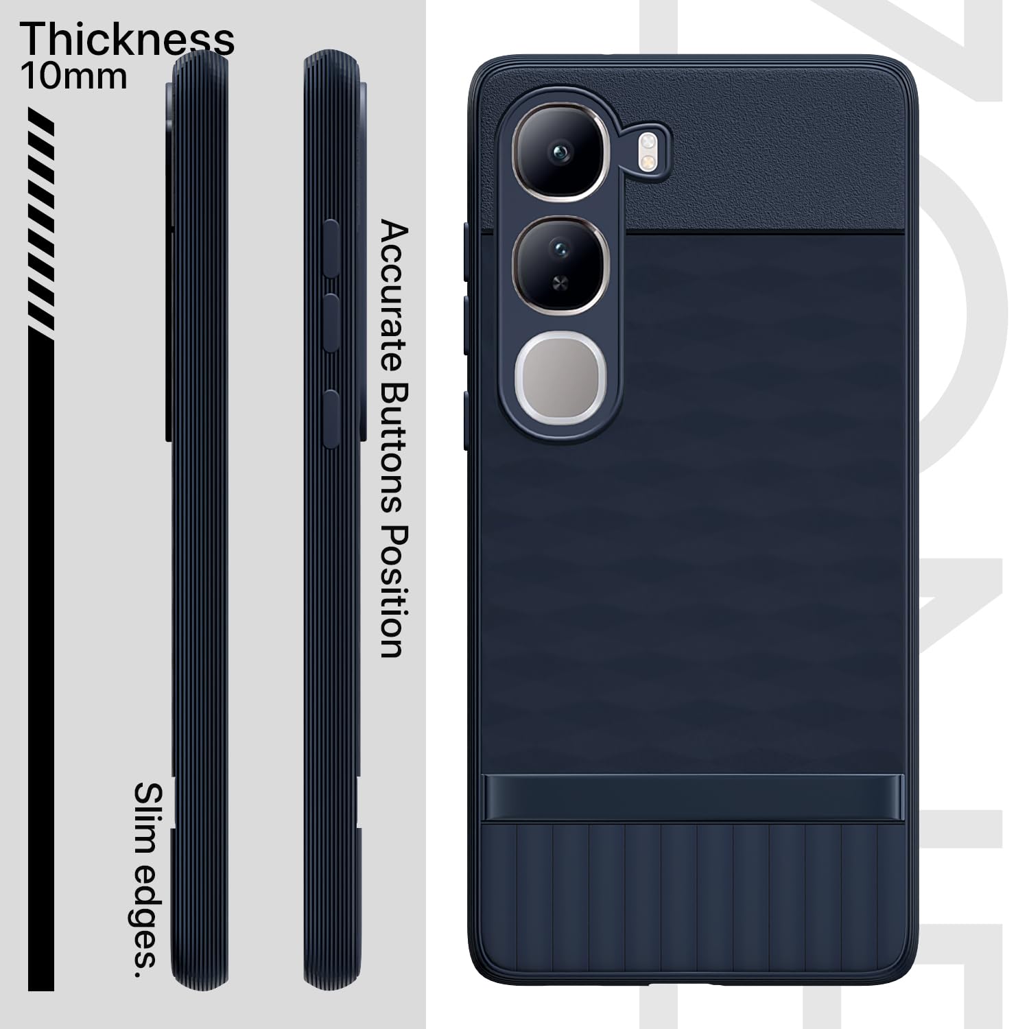 Pikkme Vivo Y300 5G  Gencase Back Cover (Blue)