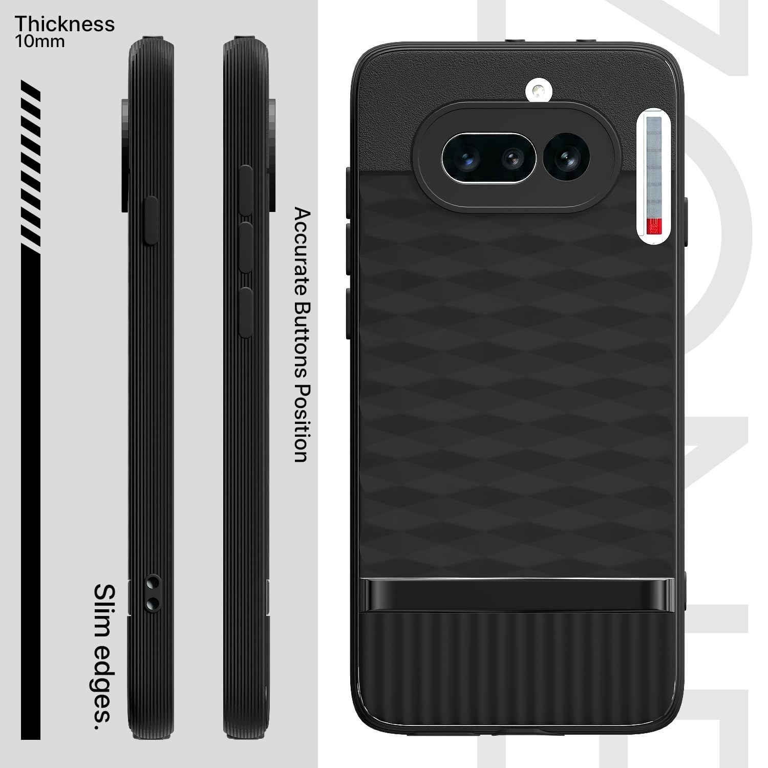 Black Silicone mobile back cover for Nothing Phone 4a 5G – Pikkme – photo 3
