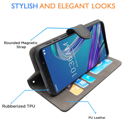 Black Wallet mobile flip cover for Asus – Pikkme – photo 5