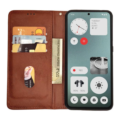 CMF Phone 1 Magnetic wallet flip cover in brown by Pikkme – photo 3