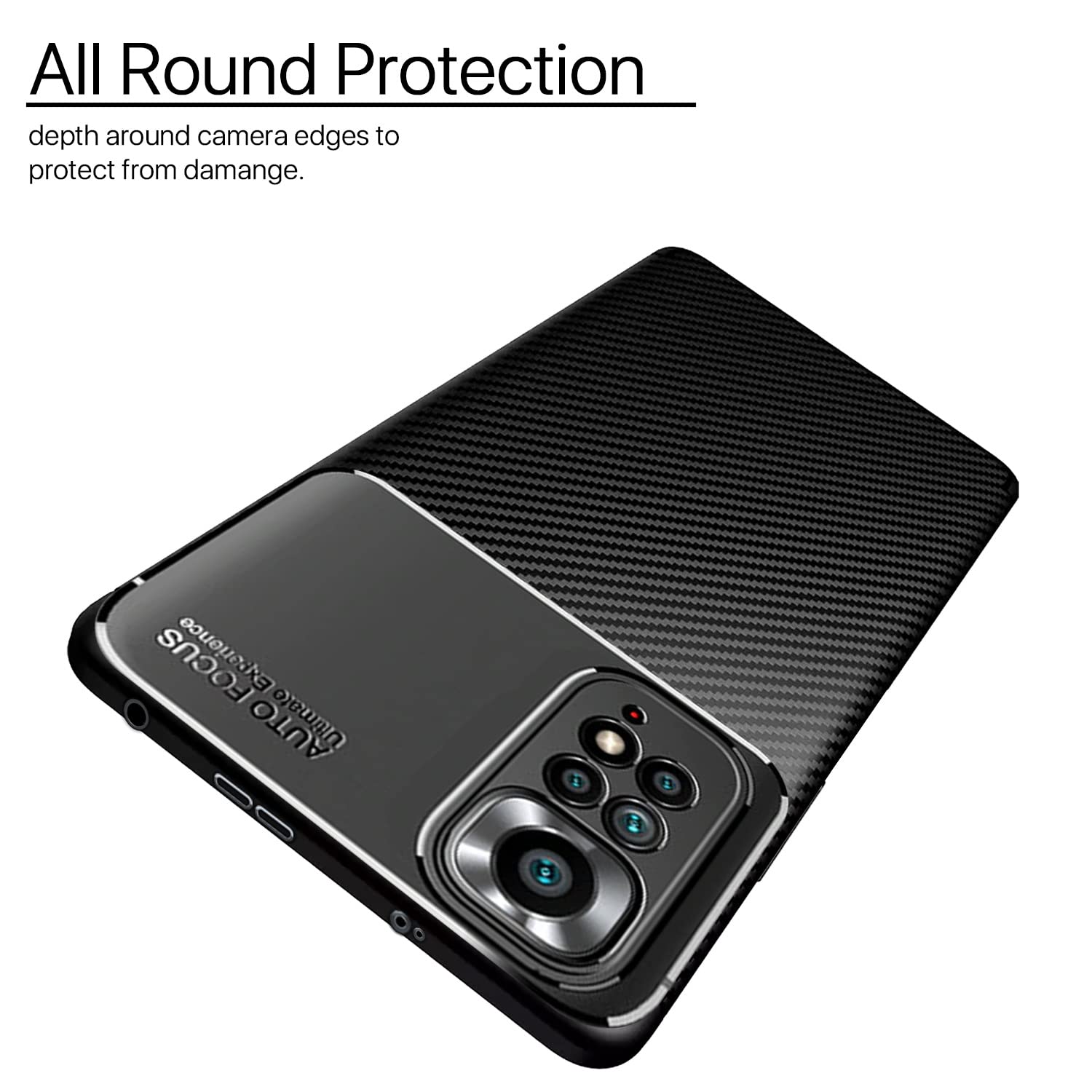 Redmi Note 11/Note 11s Carbon phone cover in black by Pikkme – photo 2