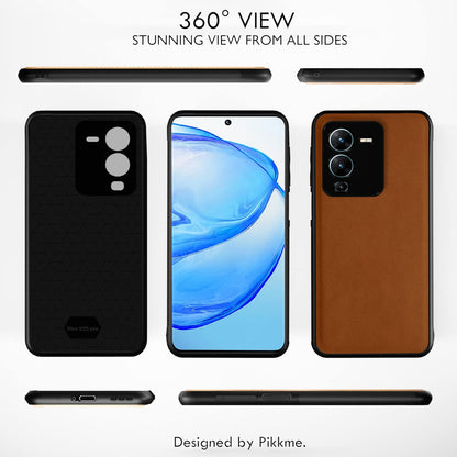 Pikkme Vivo V25 Pro 5G Leather camel mobile cover – photo 3