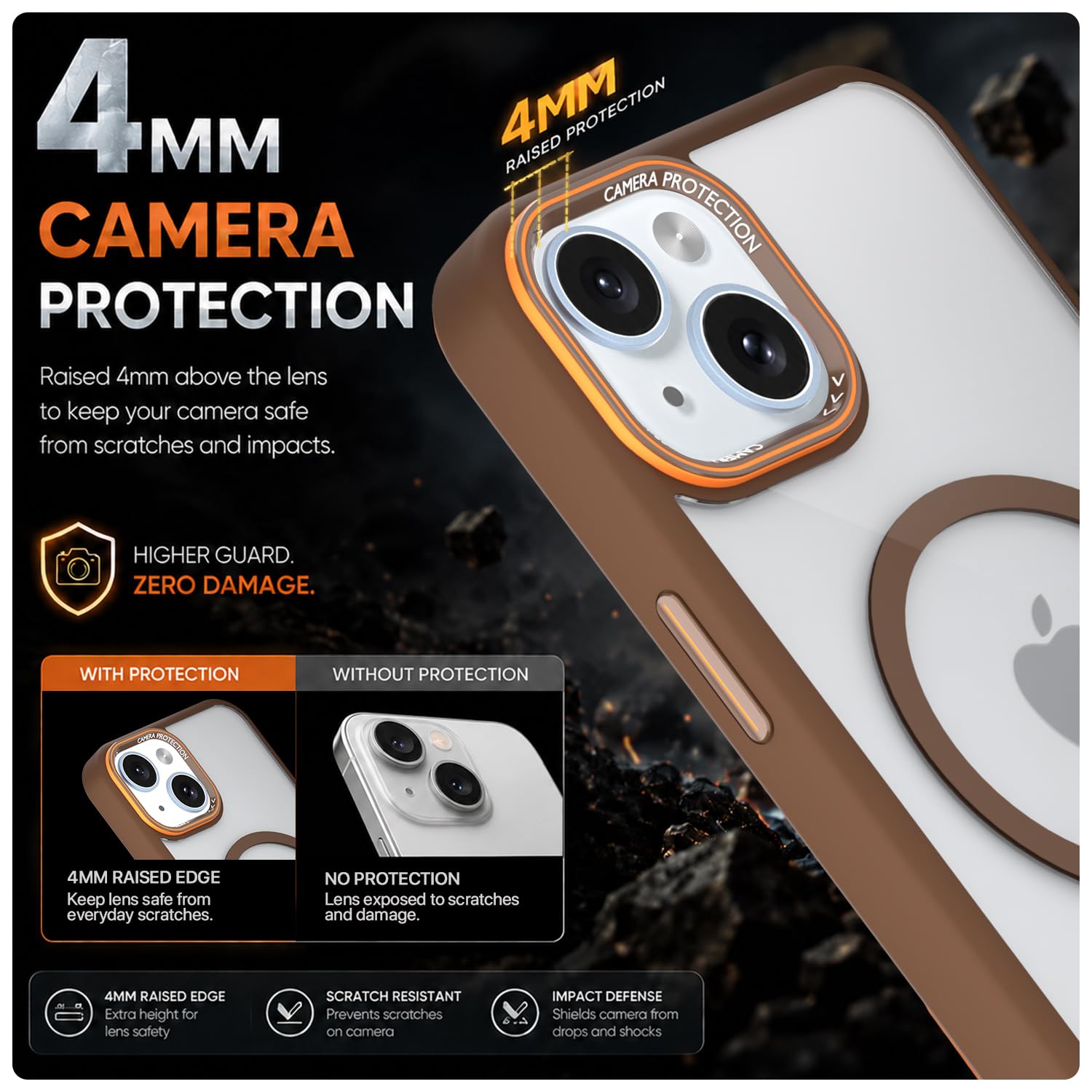 iPhone 15 back cover in brown mag-safe by Pikkme – photo 4