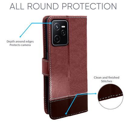 Pikkme Realme Narzo 50A Prime Magnetic brown & coffee flip cover – photo 4