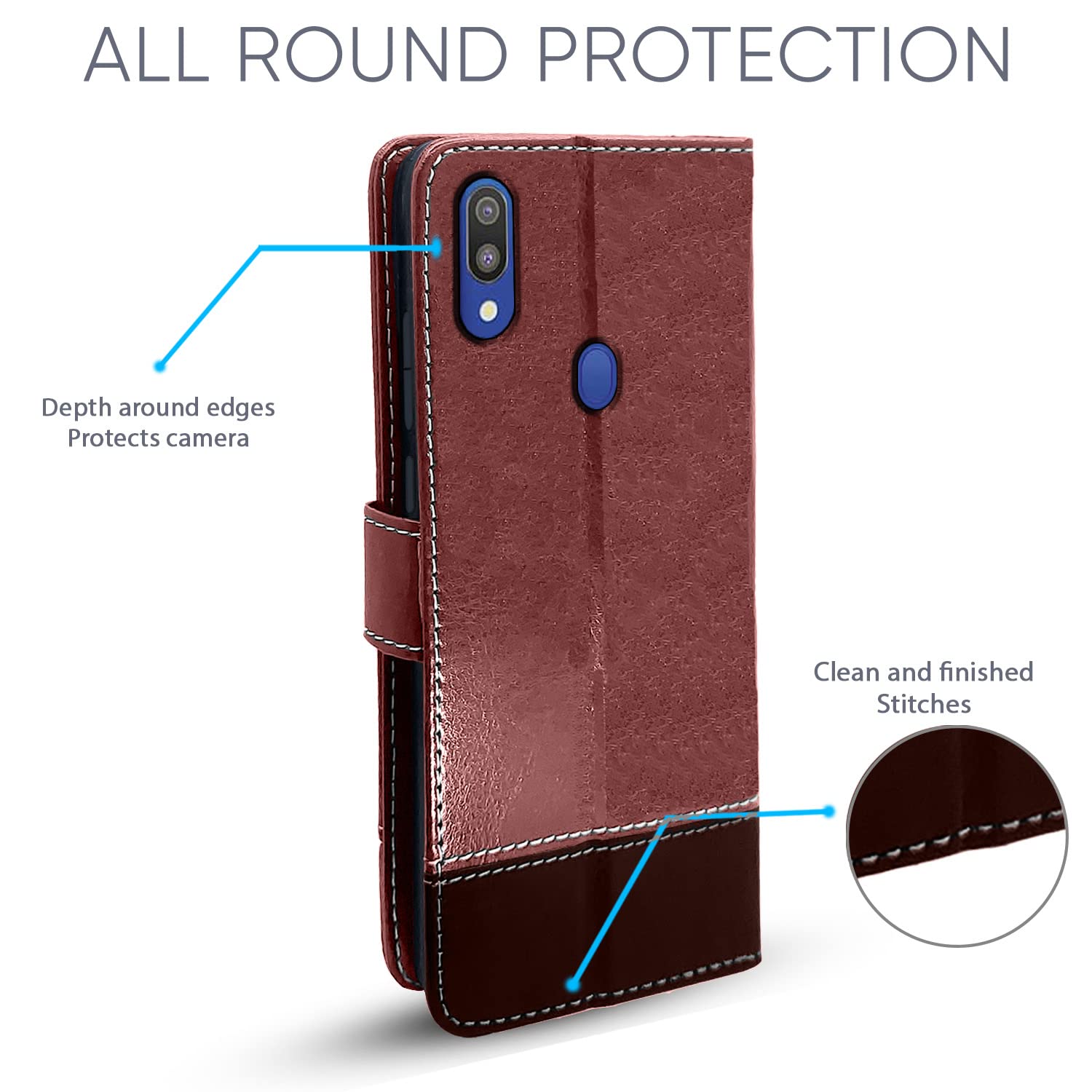 Pikkme Samsung M20 brown & coffee flip cover – photo 2