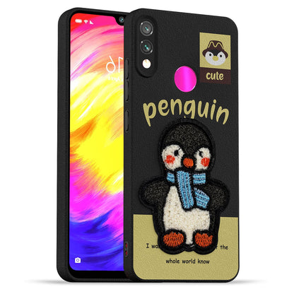 Pikkme Redmi Note 7 Pro/Note 7/Note 7s Plush Patch black back cover