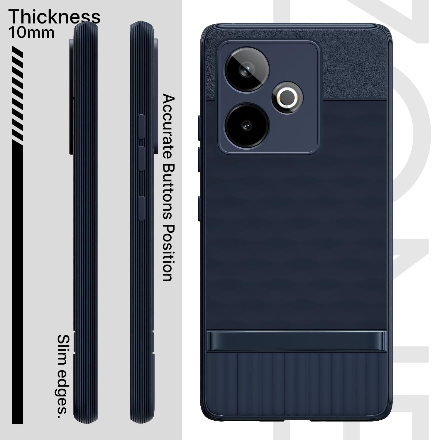 Pikkme Realme GT 7 5G / GT 7T 5G Shockproof Soft Flexible Gencase Back Cover (Blue)