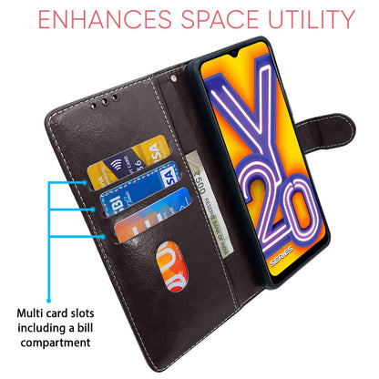 Coffee & brown flip cover for Vivo Y12s/Y20/Y20i/Y20G – Pikkme – photo 3