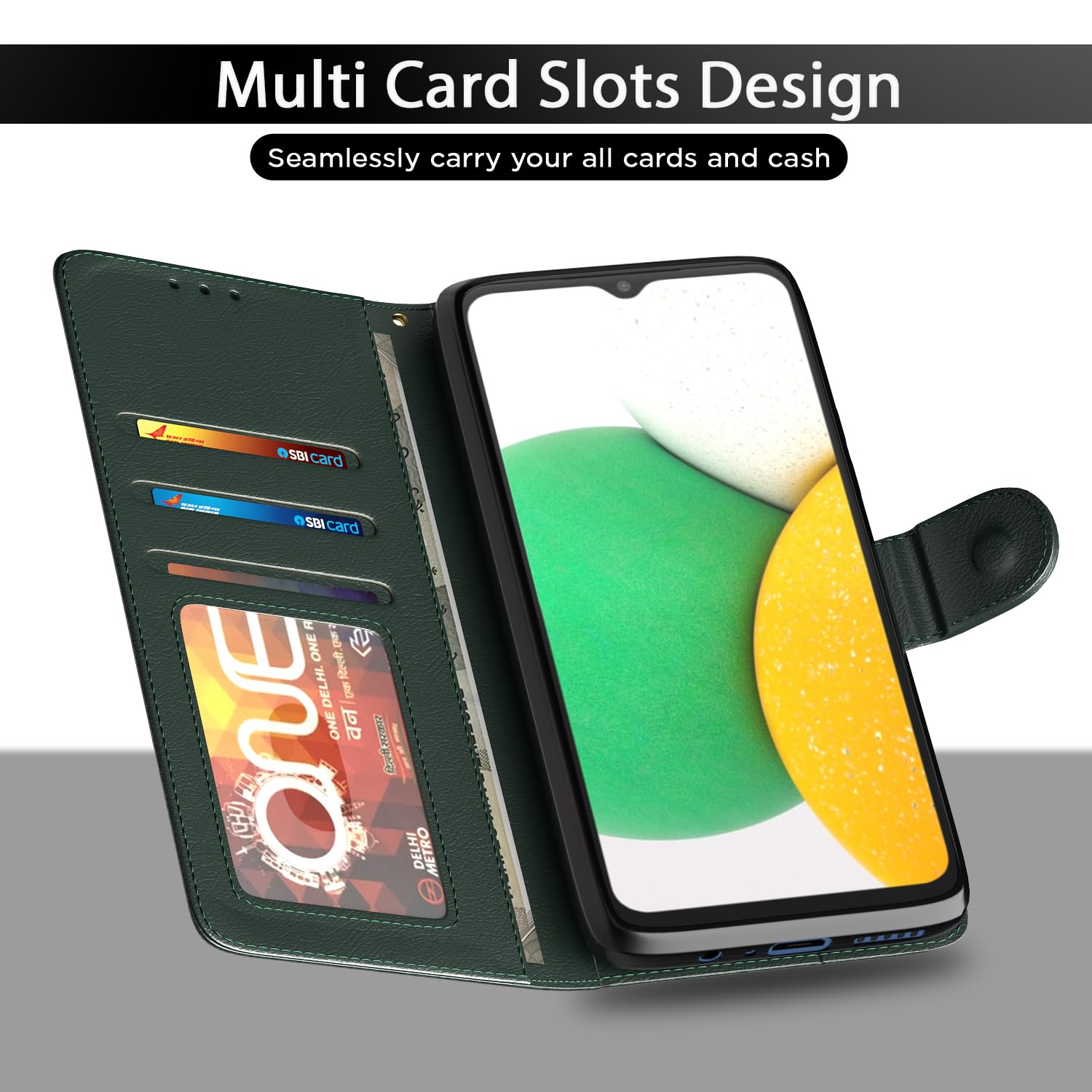 Pikkme Samsung A03 Core green flip case – photo 5