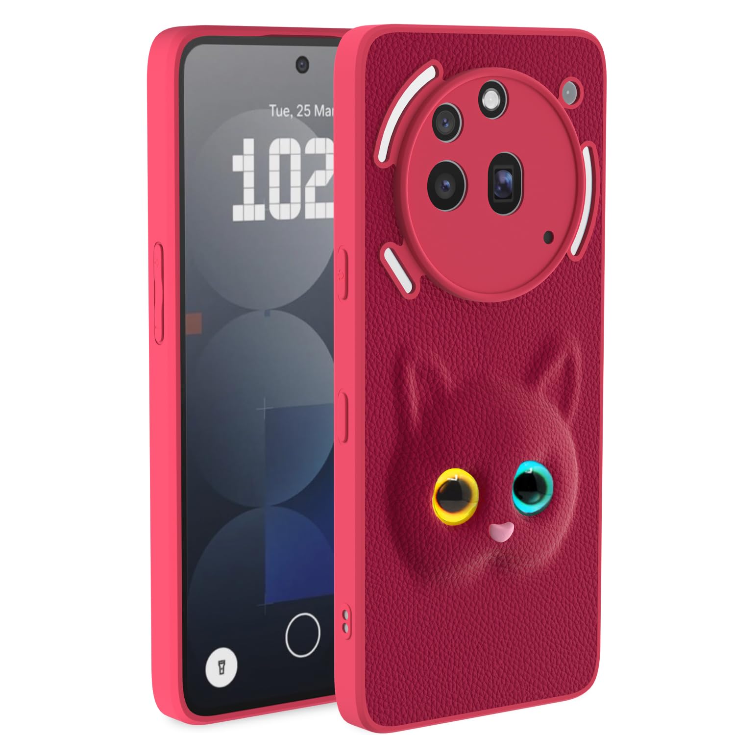 Pikkme Nothing Phone 3a Pro 5G Kitty Back Cover (Pink)