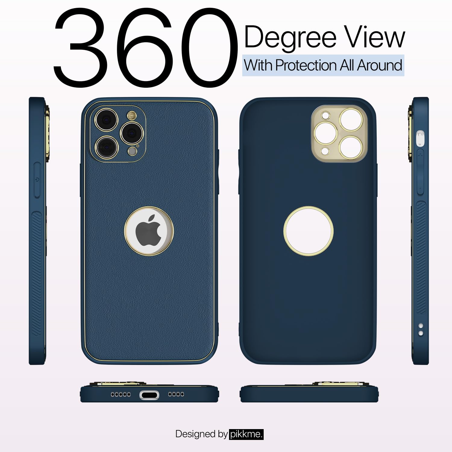Pikkme iPhone 12 Pro Max Chrome blue back cover – photo 4