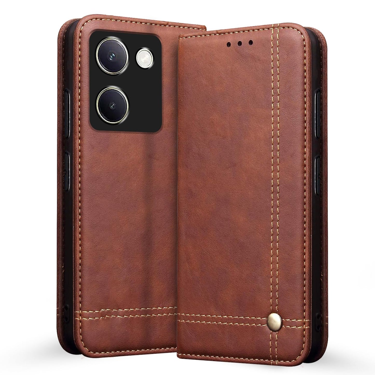 Pikkme Vivo Y200 Pro 5G Magnet Flip Cover (Brown)