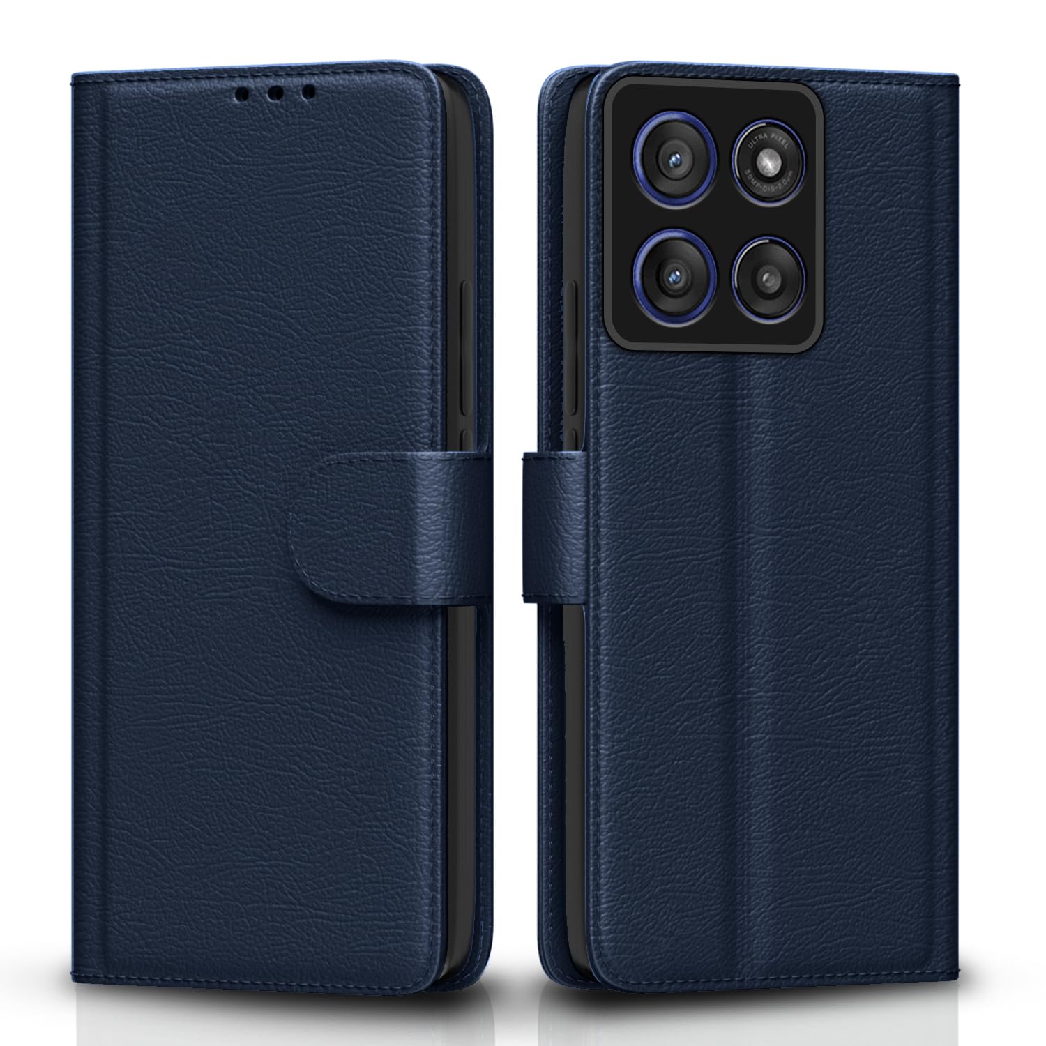 Pikkme Motorola Moto Edge 60 Stylus 5G Vintage Flip Cover (Blue)
