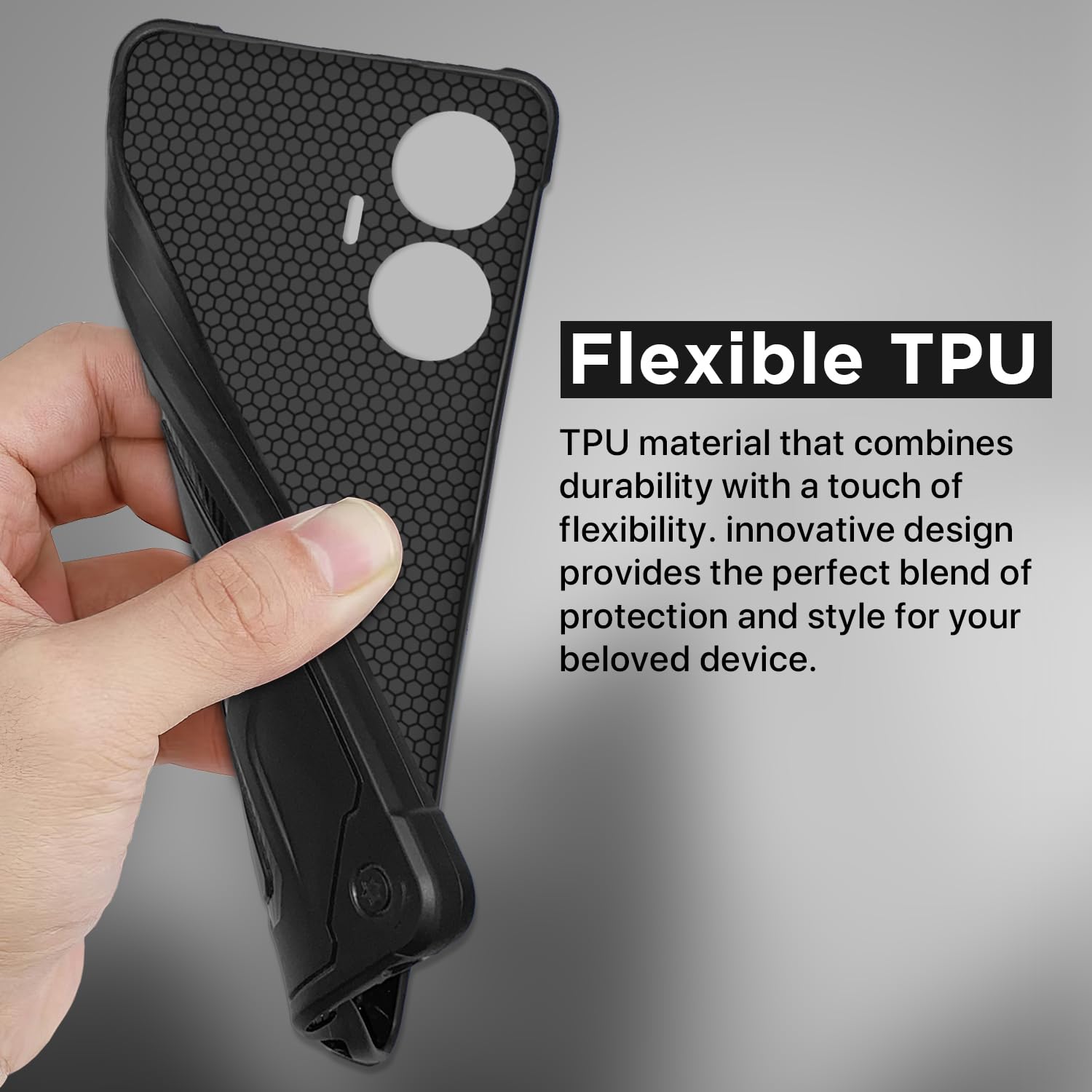 Pikkme black Hybrid phone cover for Realme C55/Narzo N55 – photo 7
