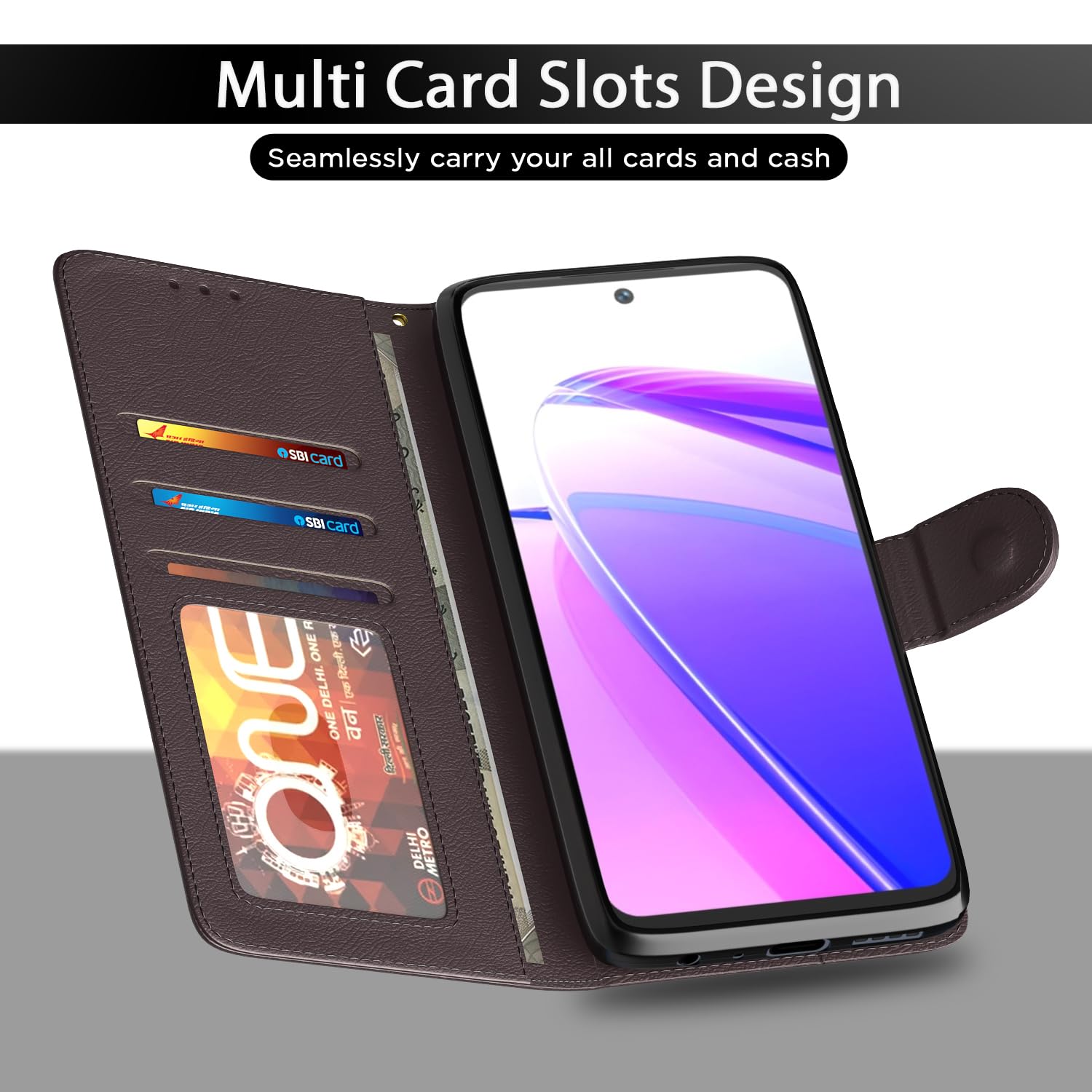 Coffee wallet flip cover for Itel P55 5G – Pikkme – photo 5