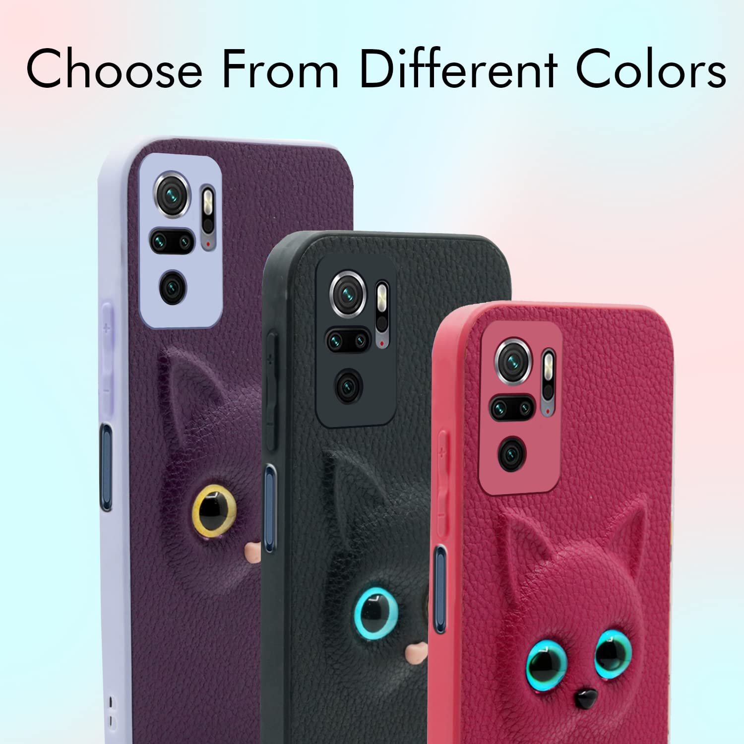 Redmi Note 10/Note 10s Cat mobile back cover in black by Pikkme – photo 2