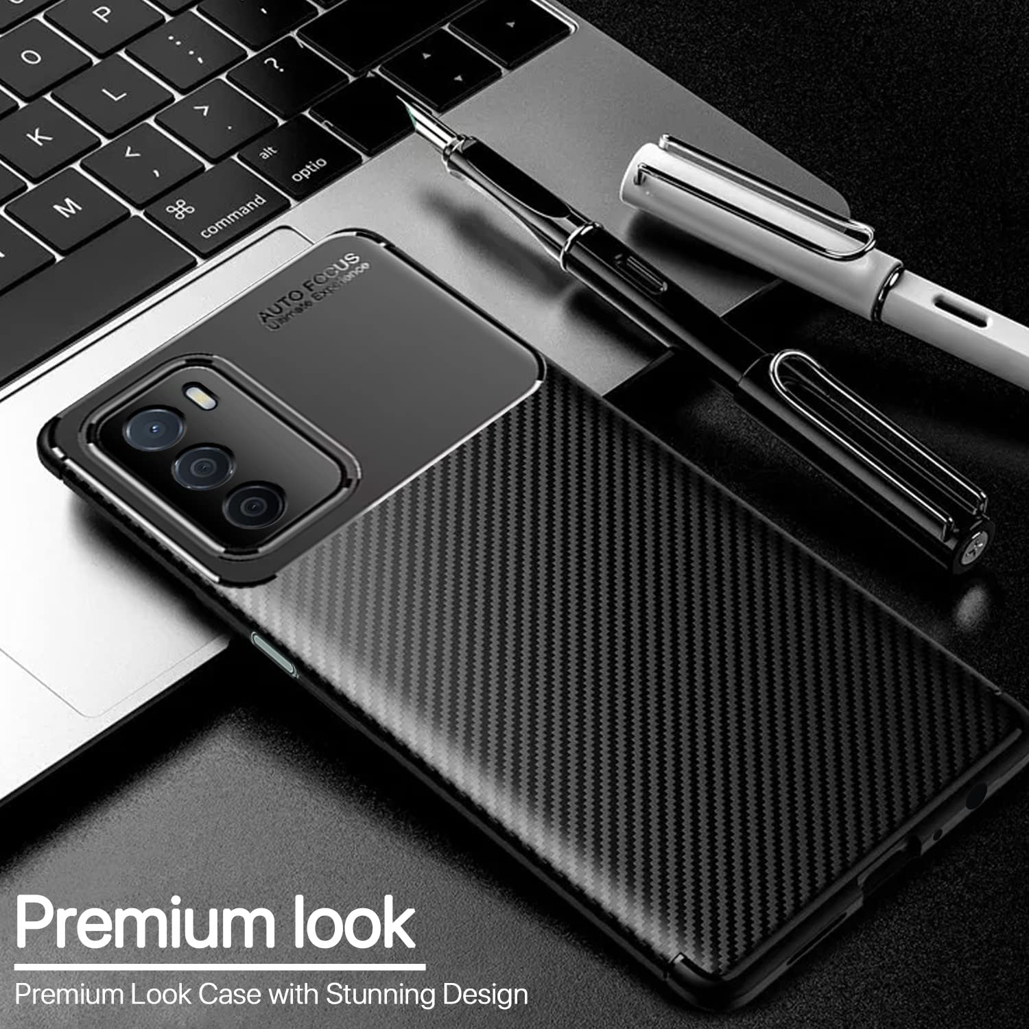 Pikkme black Carbon mobile back cover for Oppo A16 – photo 3