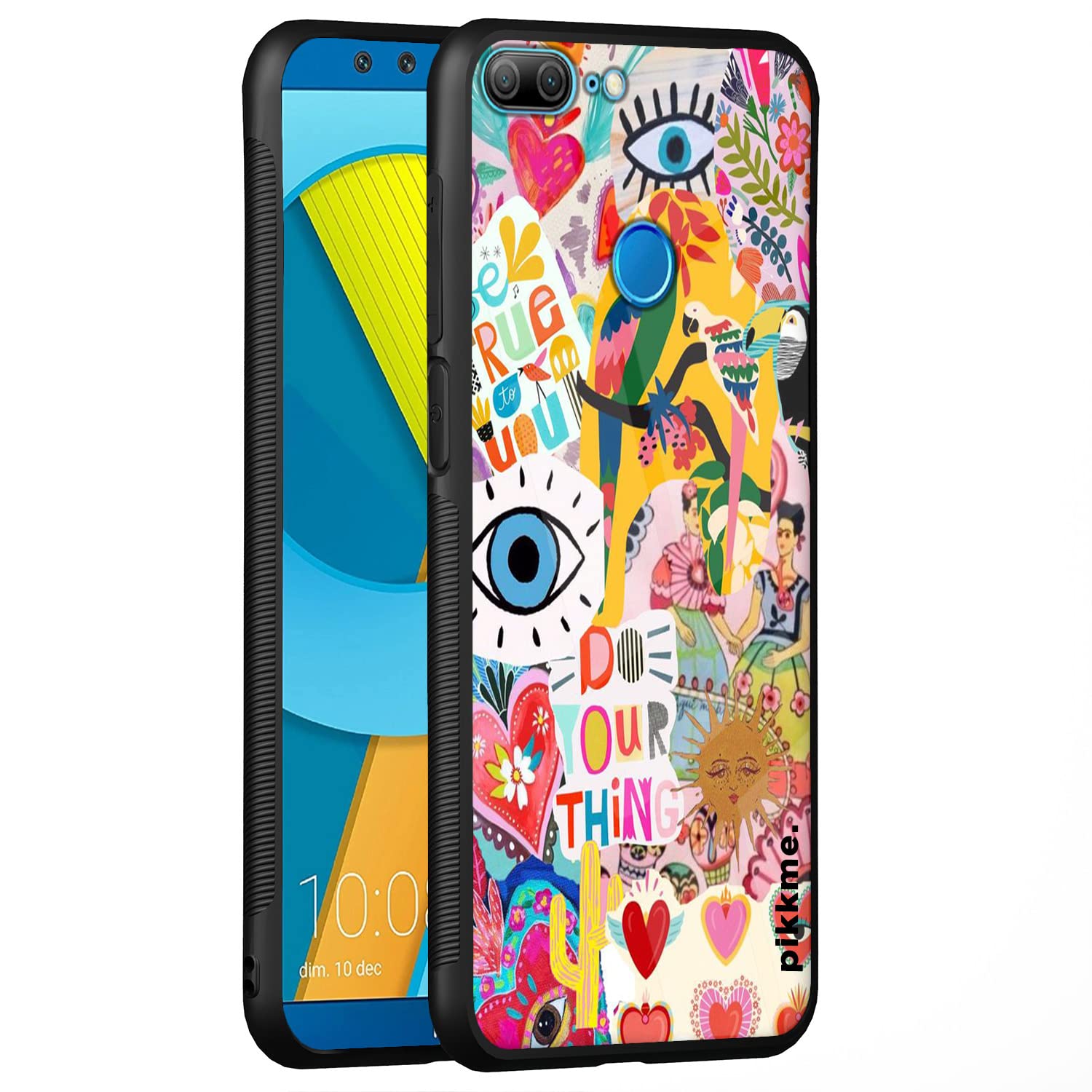 Pikkme Flower mobile back cover for Honor 9 Lite