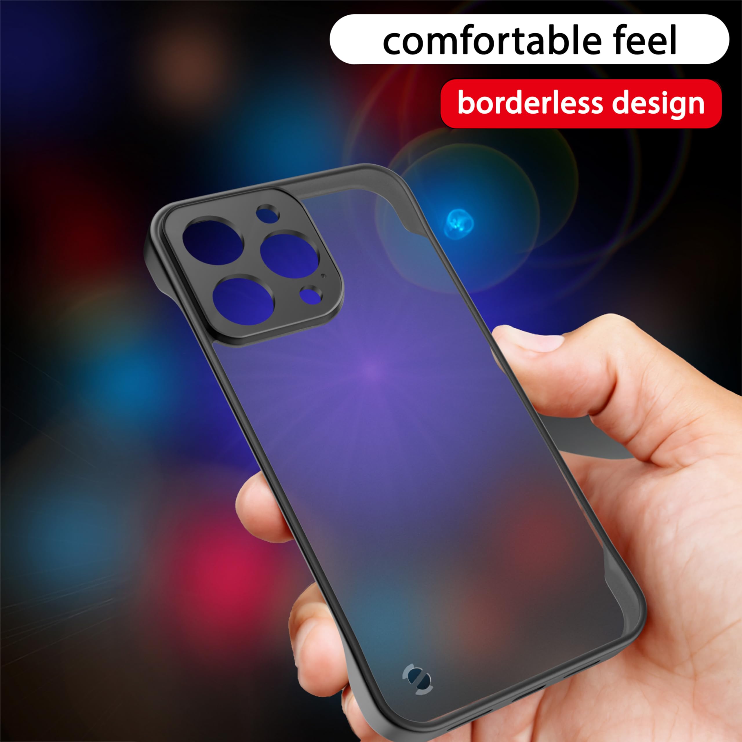 iPhone 15 Pro Max Frameless phone cover in black by Pikkme – photo 7