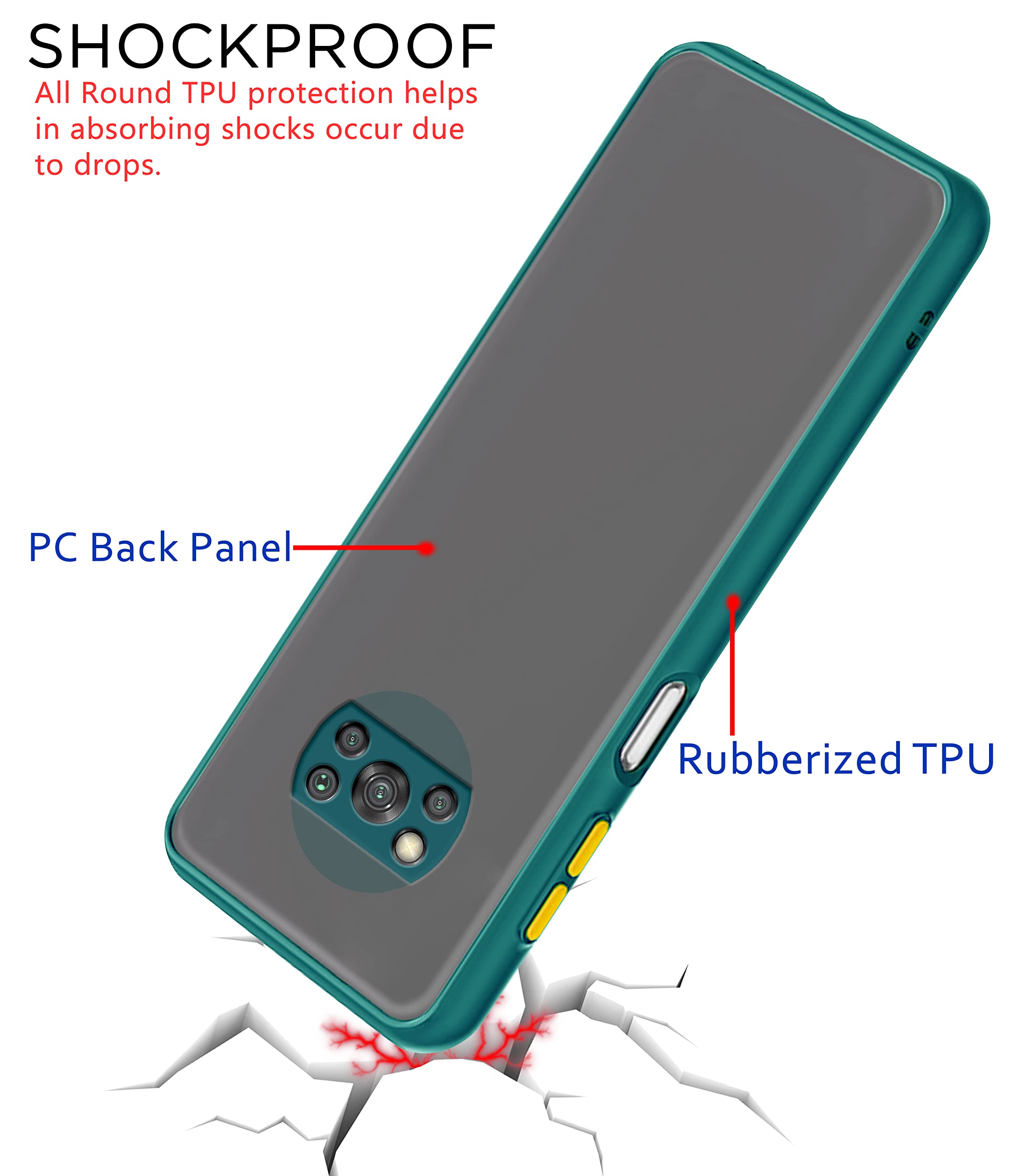 Pikkme light green Matte back cover for Poco X3 – photo 4