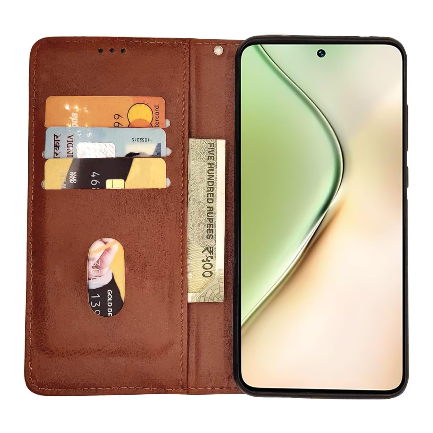 Brown mobile flip cover for Vivo Y200 5G – Pikkme – photo 2