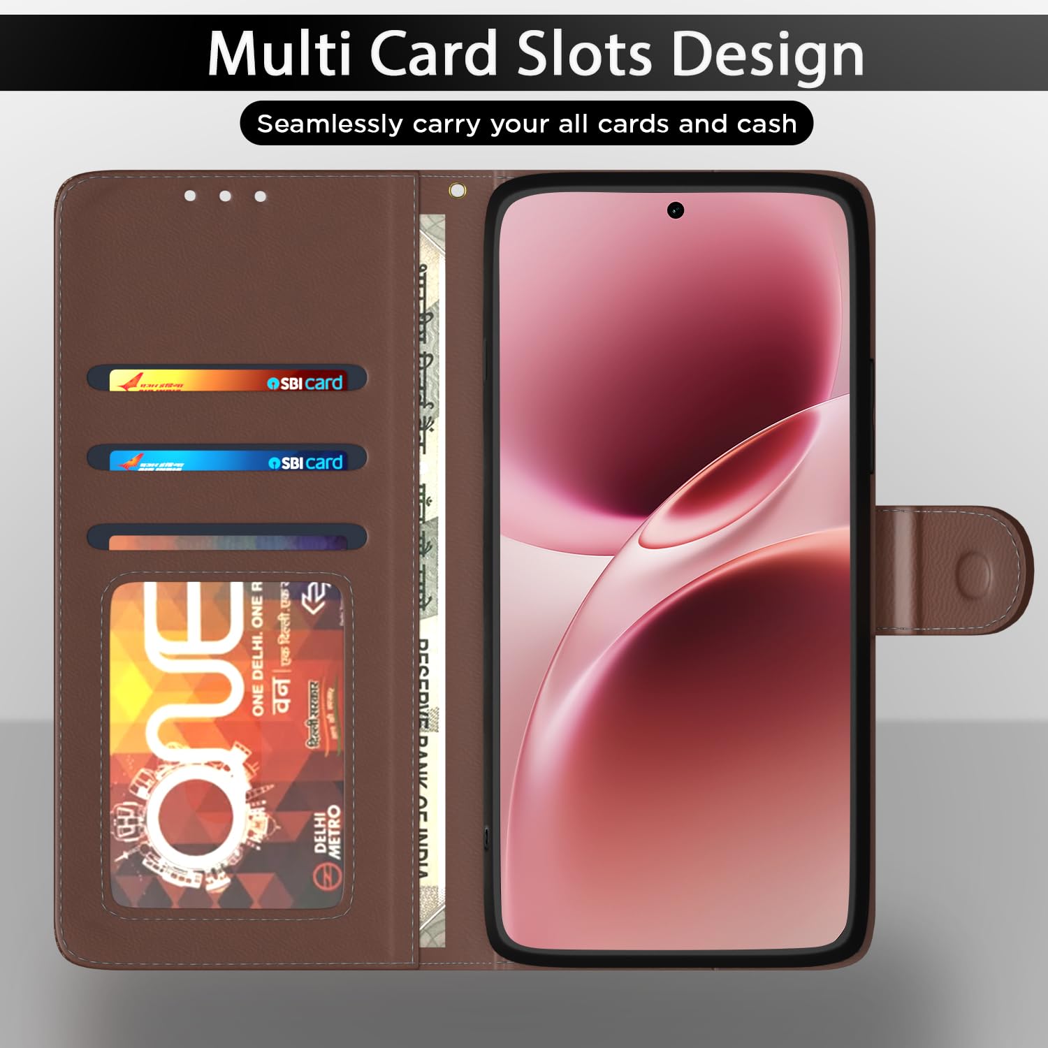 Tan flip case for Vivo V70/V70 – Pikkme – photo 5