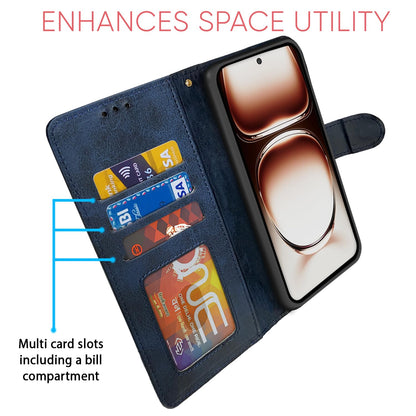 Pikkme navy & light blue Magnetic wallet flip cover for Oppo Reno 12 Pro 5G – photo 5