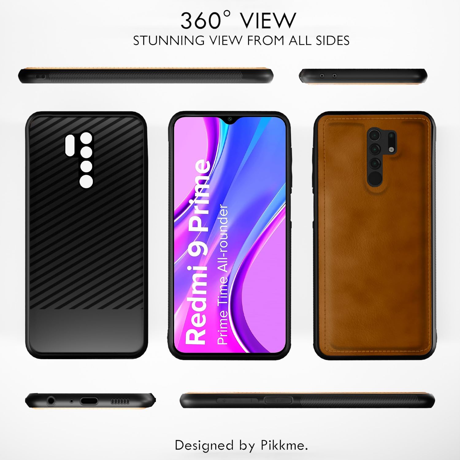 Brown phone cover for Redmi 9 Prime/Poco M2 – Pikkme – photo 3