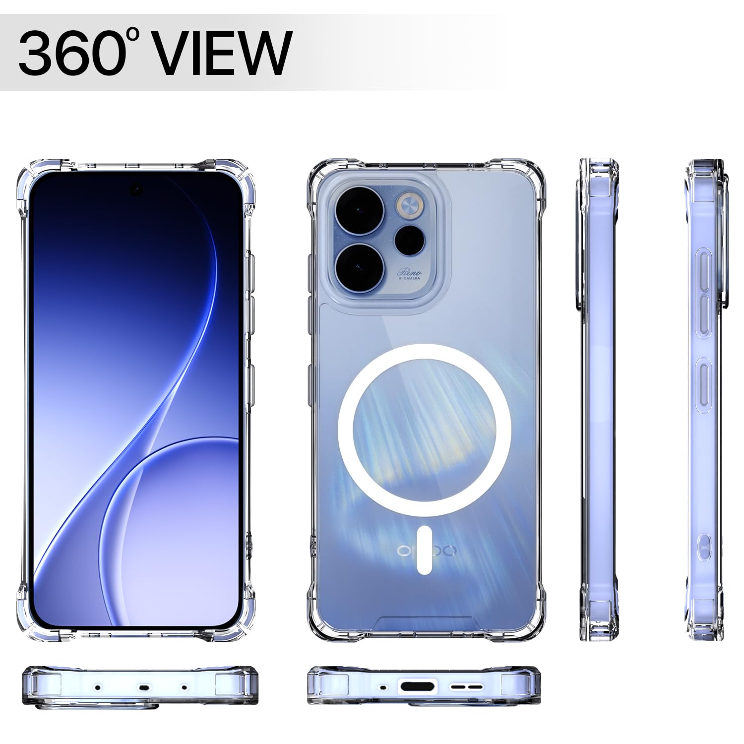 Pikkme transparent mag-safe MagSafe phone cover for Oppo Reno 15F/Reno 15 5G – photo 7