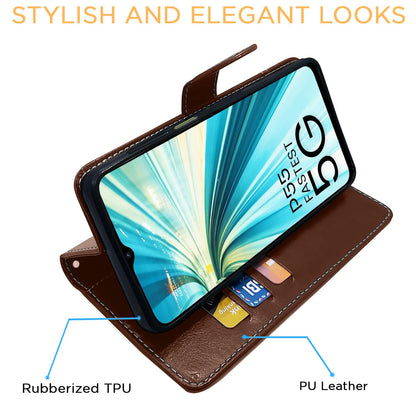 Pikkme itel P55 Contrast Flip Cover (Brown)