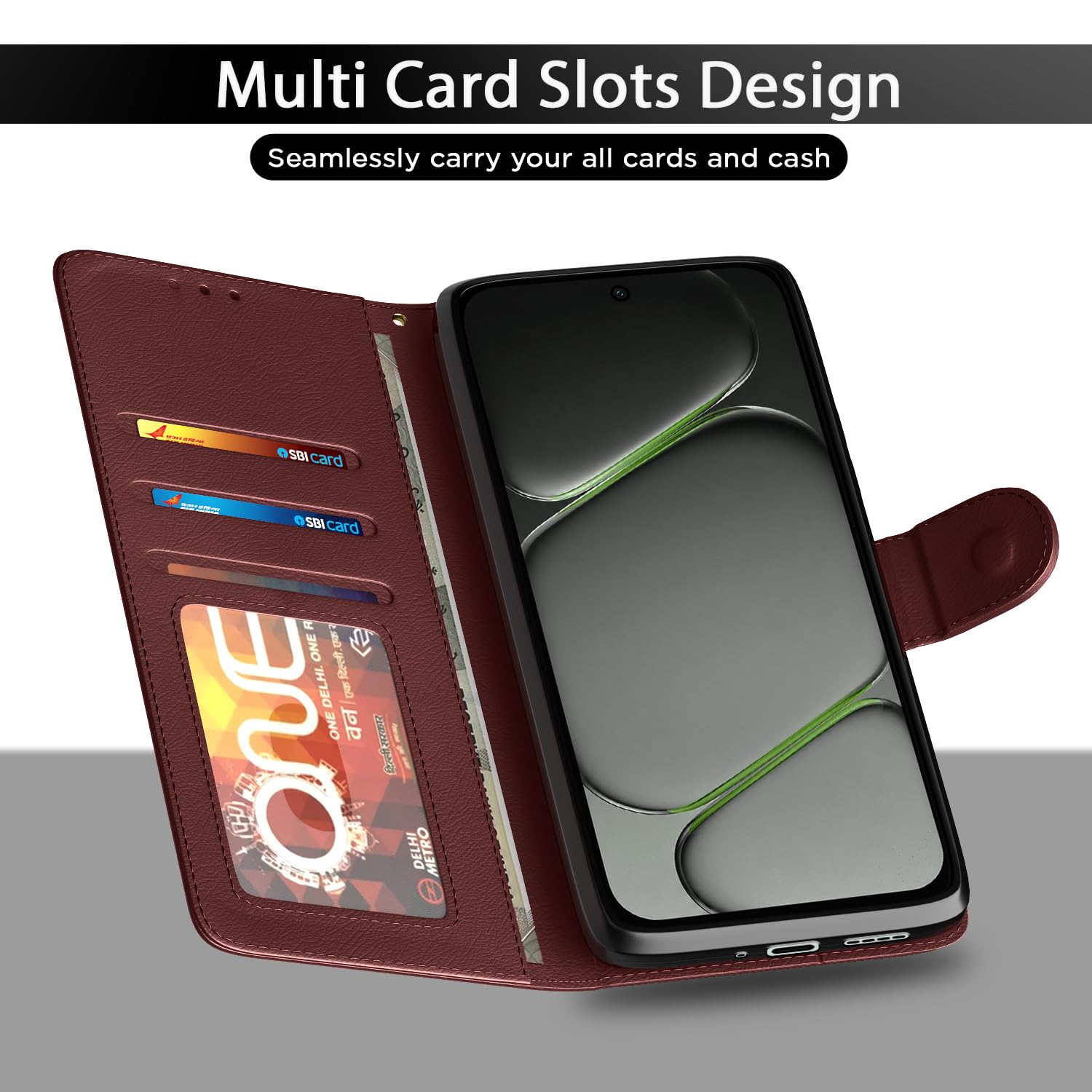 Pikkme OnePlus N6 5G brown flip cover – photo 5