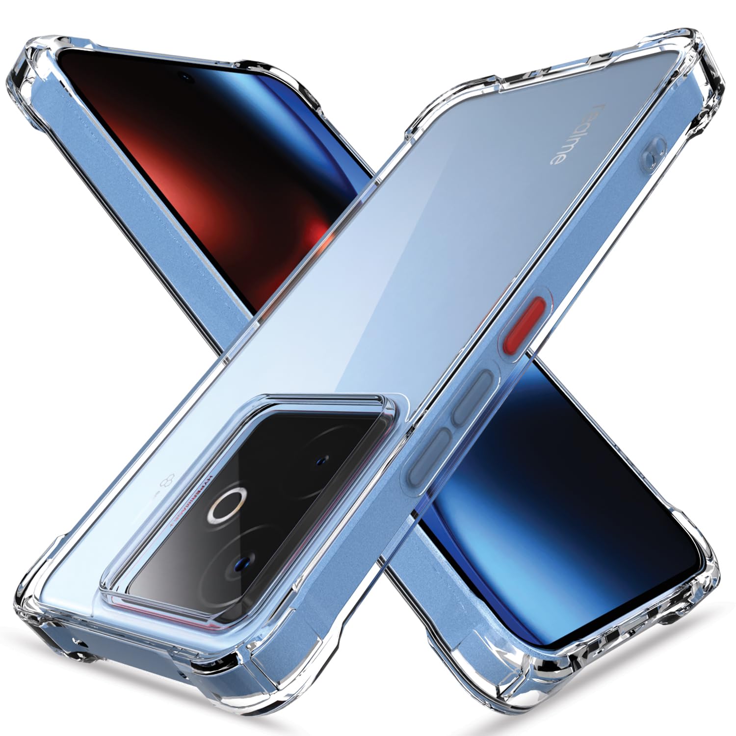Pikkme Realme GT 7 5G / GT 7T 5G PC + TPU Crystal Clear Back Cover (Transparent)