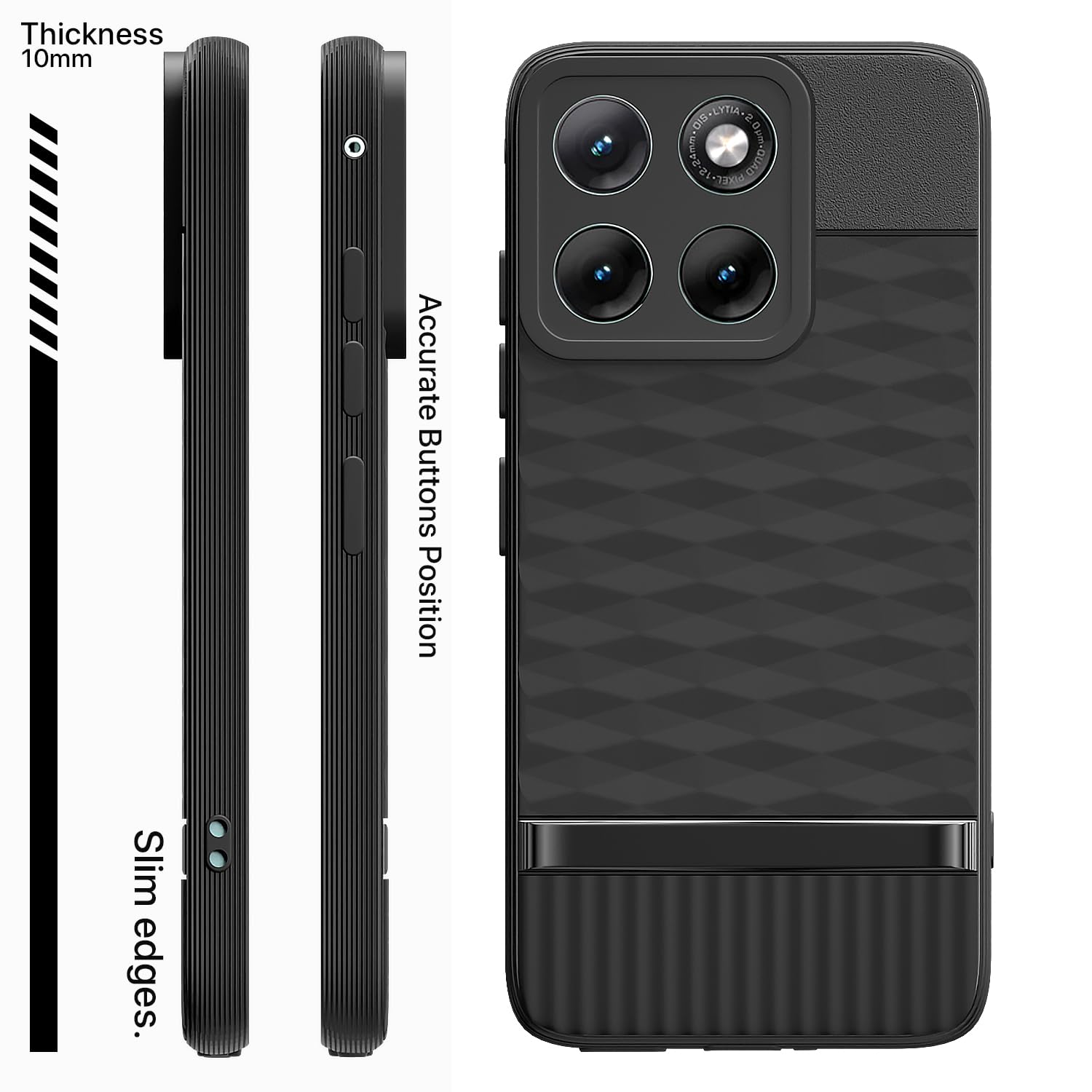 Moto Edge 70 Fusion 5G Silicone phone cover in black by Pikkme – photo 3