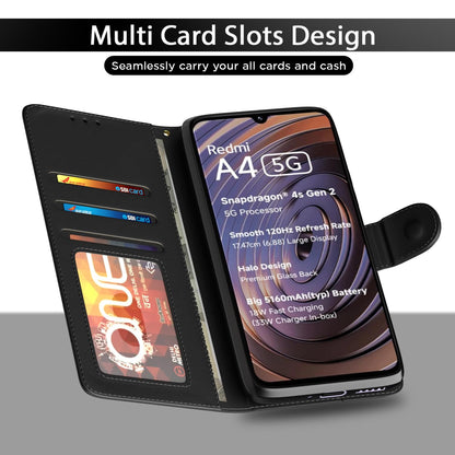 Black Wallet wallet flip cover for Poco M7 5G – Pikkme – photo 5